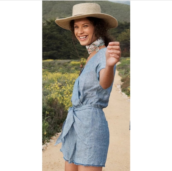 Sanctuary x Anthropologie Montana Tie-Front Romper - Picture 2 of 7